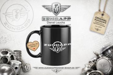ZÜNDAPP Tasse – Schwarz Edles Design mit dem ikonischen Zündapp Emblem auf beiden Seiten